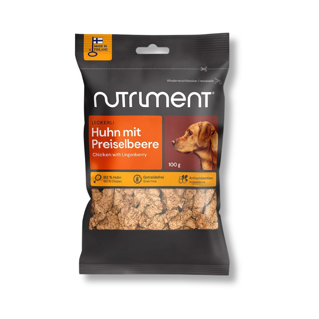 Graf BARF von Nutriment Leckerli Huhn mit Preiselbeere
