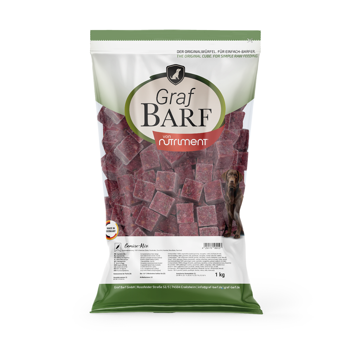 Barf Gemüse-Mix in Würfeln